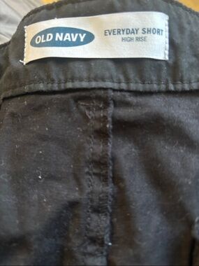 Old Navy Black Zip-Front Shorts